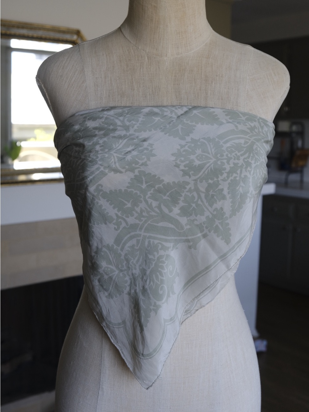 vintage floral scarf